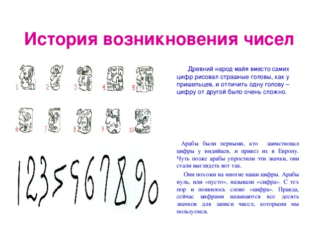 Народ цифра 1. История чисел. Цифры древнего народа Майя. История возникновения чисел народов Майя. Древние числа и цифры.