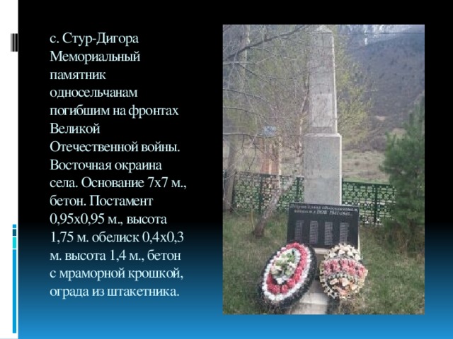 Погода в дигоре на 10. Село Стур Дигора. Памятник в Дигоре. Стур Дигора Осетия. На восточных окраинах.