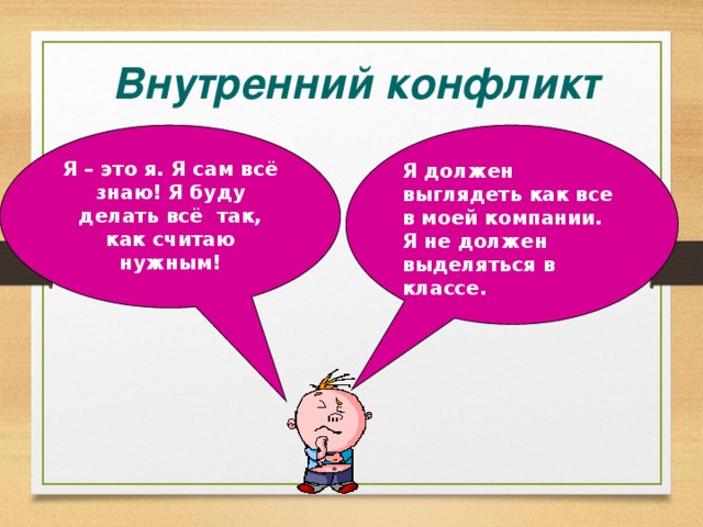 Что такое внутренний конфликт. Что такое внутренний конфликт